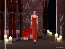 Sims 4 Dress Clothes Mod: Blair Dress (Image #2)