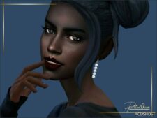 Sims 4 Female Accessory Mod: Georgia Linear Earrings (Image #2)