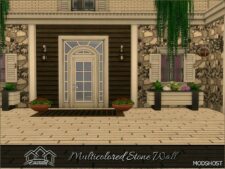 Sims 4 Mod: Multicolored Stone Wall (Featured)