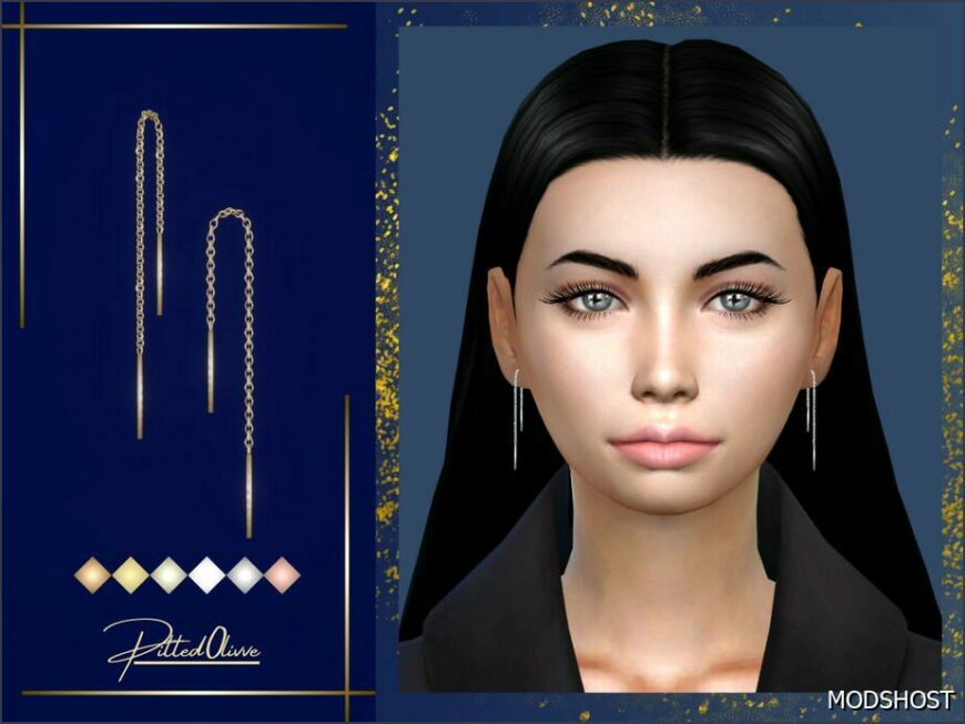 Sims 4 Female Accessory Mod: Hannah Earrings (Featured)