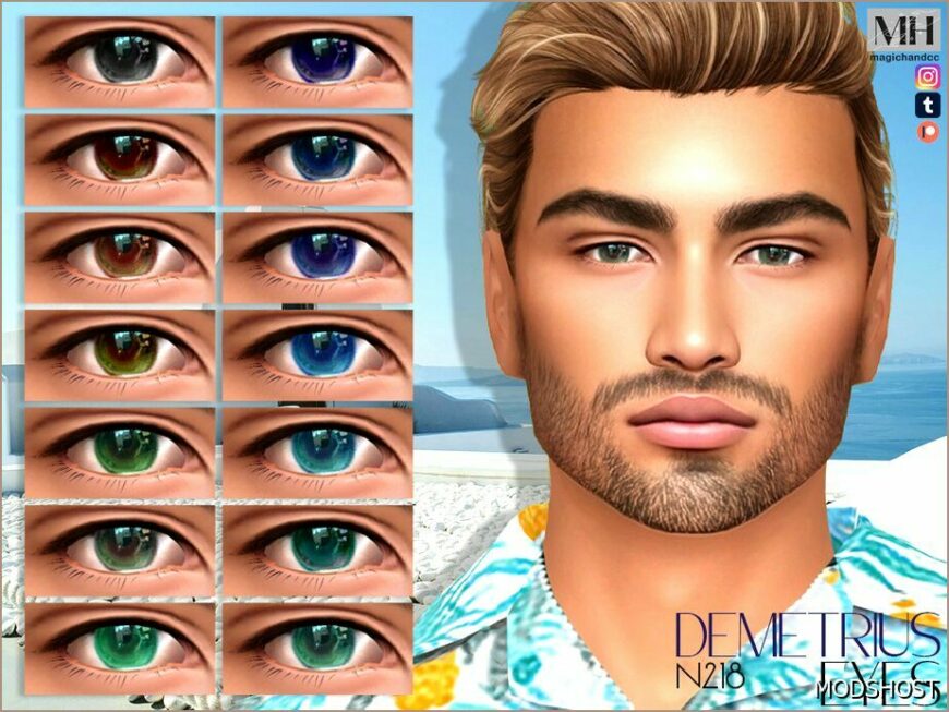 Sims 4 Male Mod: Demetrius Eyes N218 (Featured)