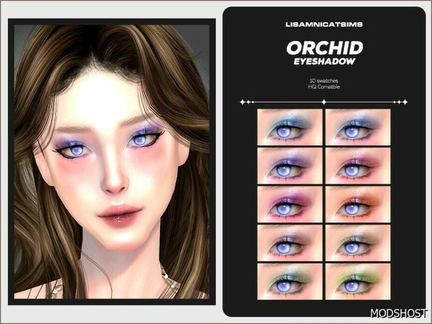 Sims 4 Female Makeup Mod: Orchid Eyeshadow (Featured)