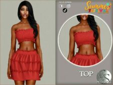 Sims 4 Everyday Clothes Mod: SET 435 – TOP & Skirt (Image #2)