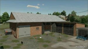 FS22 Placeable Mod: Barn with Garage and Chicken Coop (Image #2)