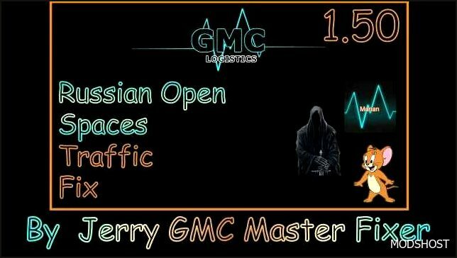 ETS2 Map Mod: Russian Open Spaces Traffic FIX V1.1 1.50 (Featured)