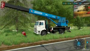 FS22 Kamaz Truck Mod: Klintsy 4X2 Crane V3.0 (Image #6)