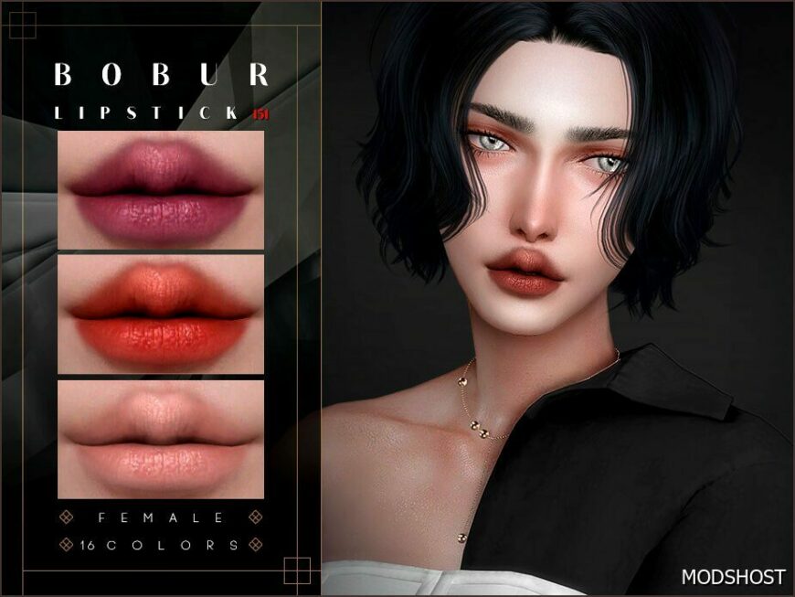 Sims 4 Lipstick Makeup Mod: Semi Matte Lipstick with Volume (Featured)