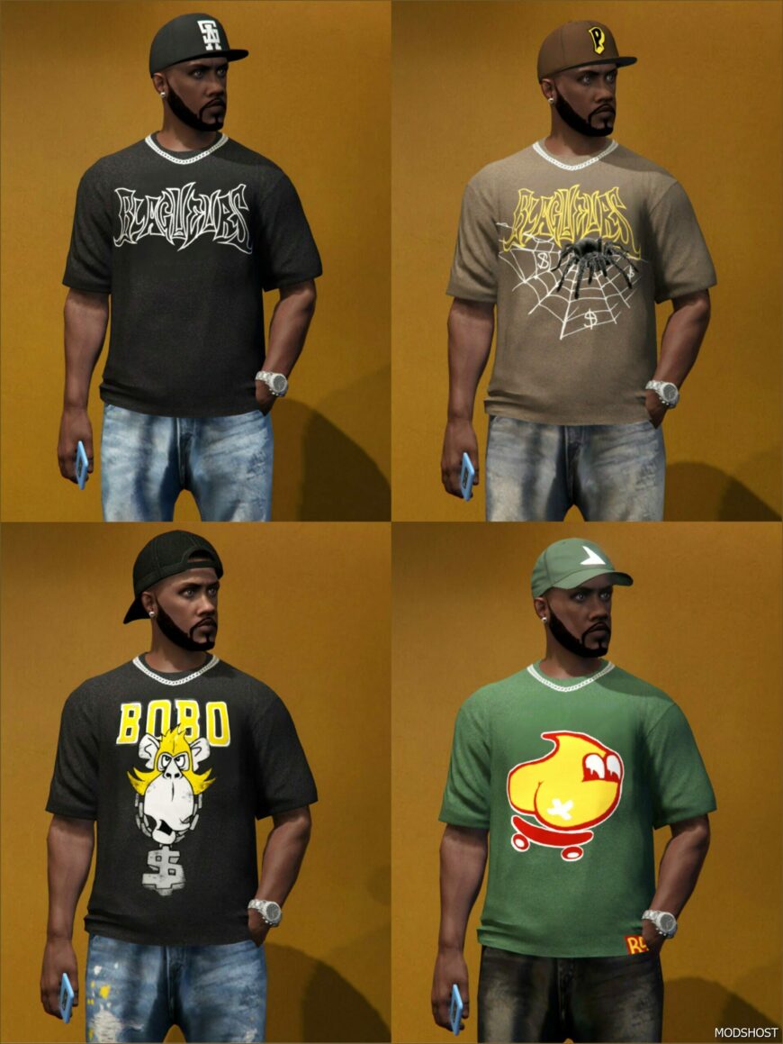 GTA 5 Player Mod: Graphic Tees for MP Males (Featured)