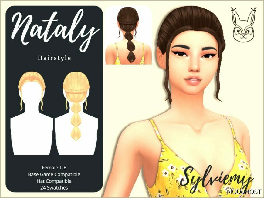 Sims 4 Female Mod: Nataly Hairstyle (Featured)