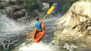 GTA 5 Vehicle Mod: Usable Kayak with Paddle (Image #2)