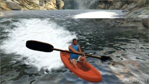 GTA 5 Vehicle Mod: Usable Kayak with Paddle (Image #3)