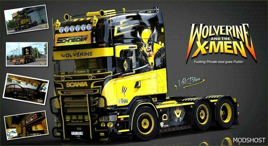ETS2 Scania Truck Mod: V8K Wolverine R520 1.50 (Featured)