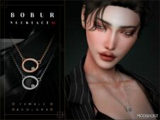 Sims 4 Female Accessory Mod: Long Pendant Necklace with Diamond (Image #2)