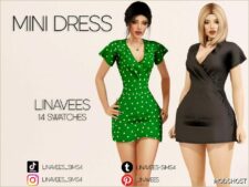Sims 4 Elder Clothes Mod: Zuri – Mini Dress (Image #2)