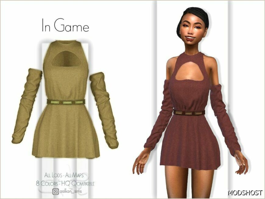 Sims 4 Elder Clothes Mod: Elise Dress – ACN 459 (Featured)