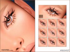 Sims 4 Female Makeup Mod: 2D Eyelashes N124 (Featured)