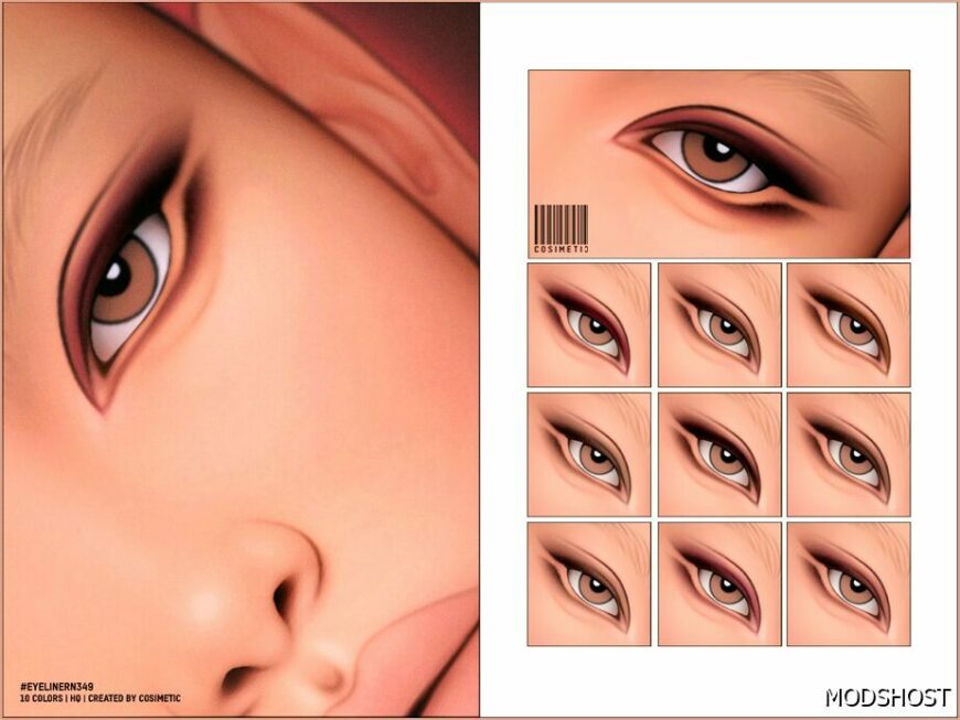 Sims 4 Eyeliner Makeup Mod: N349 (Featured)