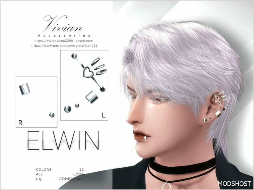 Sims 4 Male Accessory Mod: Claude – Earing (Featured)