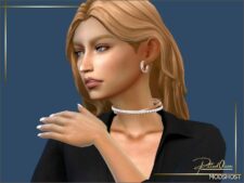 Sims 4 Female Accessory Mod: Jenna Choker (Image #2)