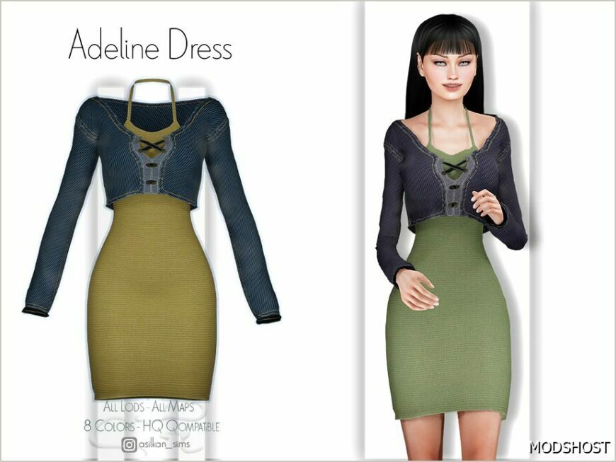 Sims 4 Elder Clothes Mod: Adeline Dress – ACN 461 (Featured)