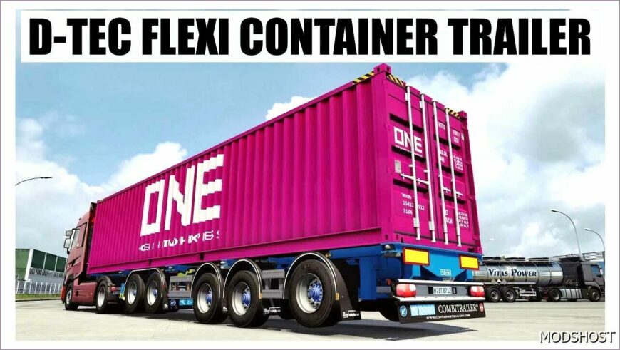 ETS2 Mod: D-Tec Flexi Trailer 1.50 (Featured)