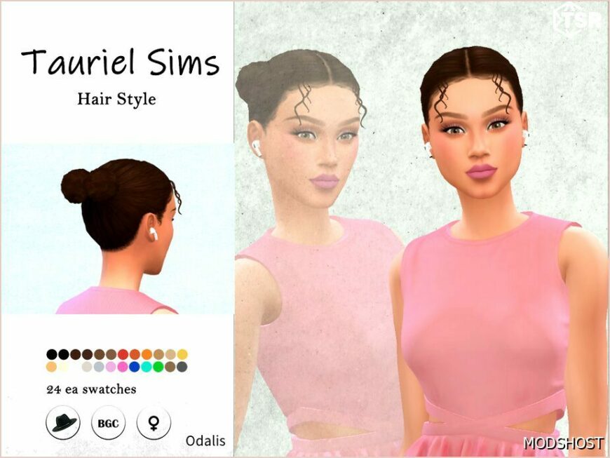 Sims 4 Female Mod: Odalis Hairstyle (Featured)