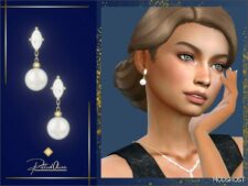 Sims 4 Female Accessory Mod: Melissa Pearl Earrings (Featured)