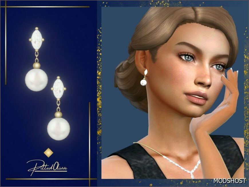 Sims 4 Female Accessory Mod: Melissa Pearl Earrings (Featured)