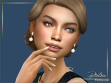 Sims 4 Female Accessory Mod: Melissa Pearl Earrings (Image #2)