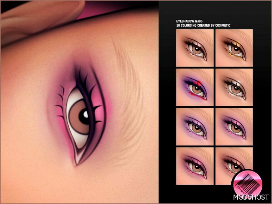 Sims 4 Female Makeup Mod: Satin Finish Eyeshadow N305 (Featured)