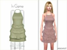 Sims 4 Dress Clothes Mod: Rosa Dress – ACN 463 (Image #2)