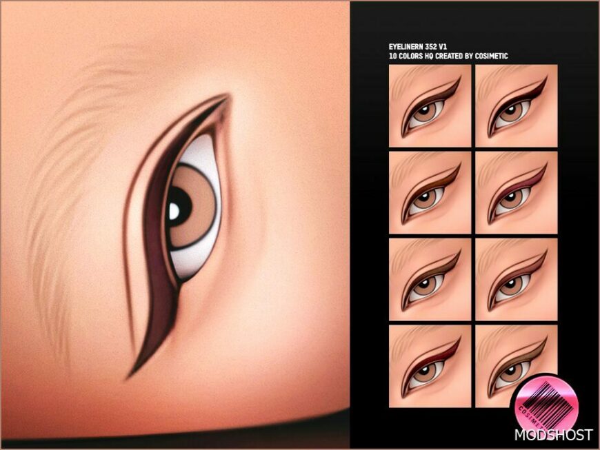 Sims 4 Female Makeup Mod: Eyeliner N352 V1 (Featured)