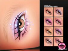 Sims 4 Female Makeup Mod: Glitter Eyeshadow N307 (Featured)