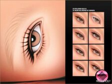 Sims 4 Female Makeup Mod: 2D Eyelashes N129 V1 (Featured)