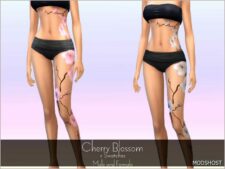 Sims 4 Male Mod: Cherry Blossom Tattoo (Featured)