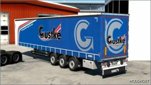 ETS2 Schmitz Mod: SCS Schmitz Trailer Gustke Logistik Skin (Featured)