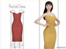 Sims 4 Dress Clothes Mod: Rachel Dress – ACN 467 (Featured)