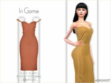 Sims 4 Dress Clothes Mod: Rachel Dress – ACN 467 (Image #2)