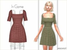 Sims 4 Elder Clothes Mod: Alexandra Dress – ACN 469 (Image #2)