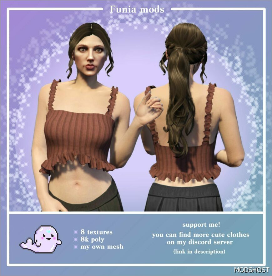 GTA 5 Player Mod: Sweater TOP for MP Female (Featured)