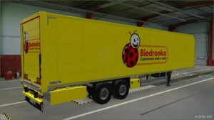 ETS2 Schmitz Mod: Skin Biedronka Schmitz Cargobull S.KO Cool 31 07 2024 1.50 (Featured)