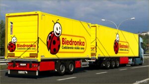 ETS2 Schmitz Mod: Skin Biedronka Schmitz Cargobull S.KO Cool 31 07 2024 1.50 (Image #9)