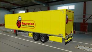 ETS2 Schmitz Mod: Skin Biedronka Schmitz Cargobull S.KO Cool 31 07 2024 1.50 (Image #11)