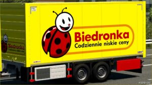 ETS2 Schmitz Mod: Skin Biedronka Schmitz Cargobull S.KO Cool 31 07 2024 1.50 (Image #16)