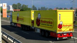 ETS2 Schmitz Mod: Skin Biedronka Schmitz Cargobull S.KO Cool 31 07 2024 1.50 (Image #18)