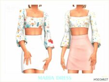 Sims 4 Female Clothes Mod: Maria Dress (Featured)