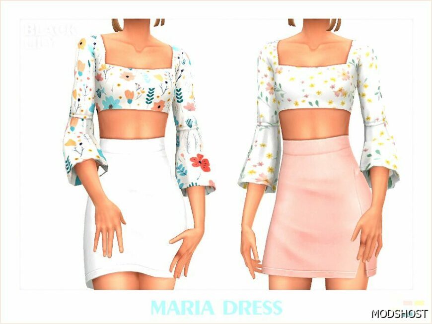 Sims 4 Female Clothes Mod: Maria Dress (Featured)