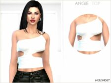 Sims 4 Female Clothes Mod: Angie TOP (Featured)