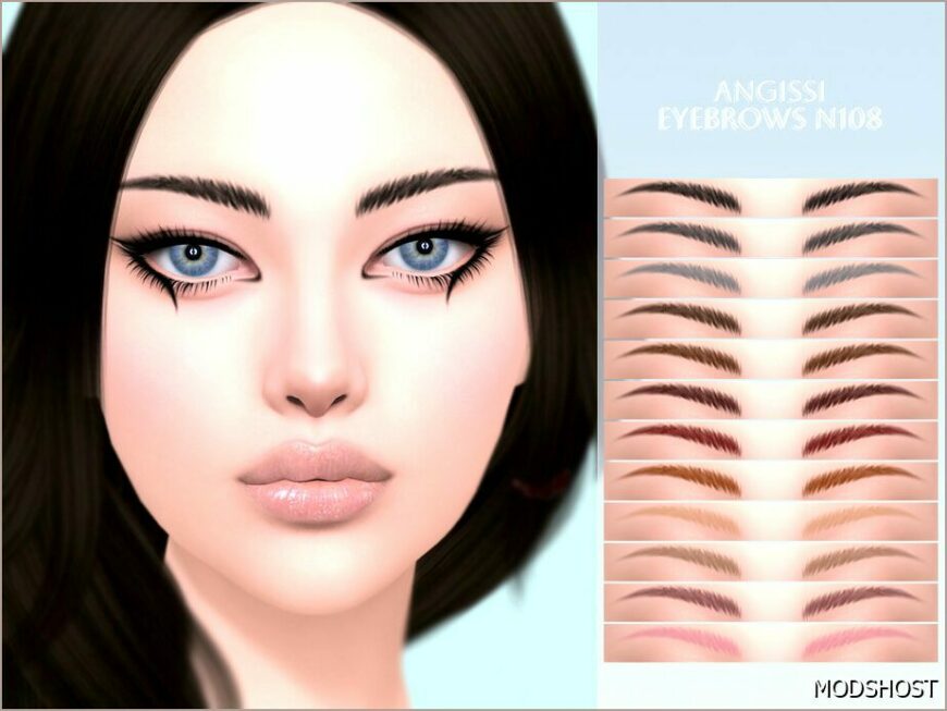 Sims 4 Eyebrows Hair Mod: N108 (Featured)