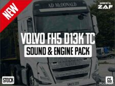 ETS2 Volvo Mod: FH5 D13K500Tc Sound & Engine Pack (G5) 1.50 (Featured)